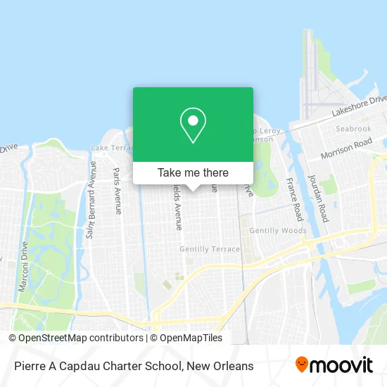 Pierre A Capdau Charter School map
