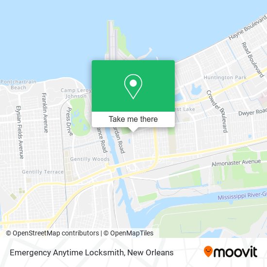 Emergency Anytime Locksmith map