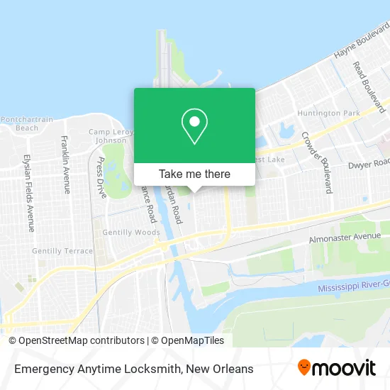 Emergency Anytime Locksmith map