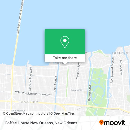 Coffee House New Orleans map