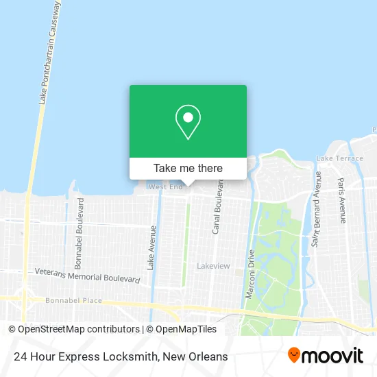 24 Hour Express Locksmith map