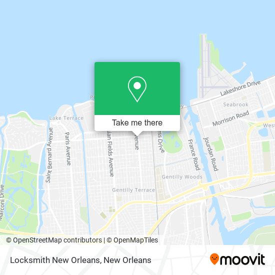 Mapa de Locksmith New Orleans