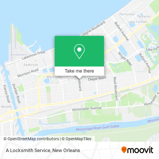 A Locksmith Service map