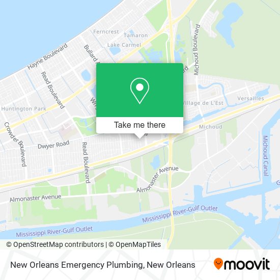 New Orleans Emergency Plumbing map