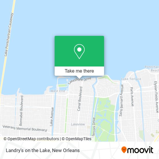 Landry's on the Lake map