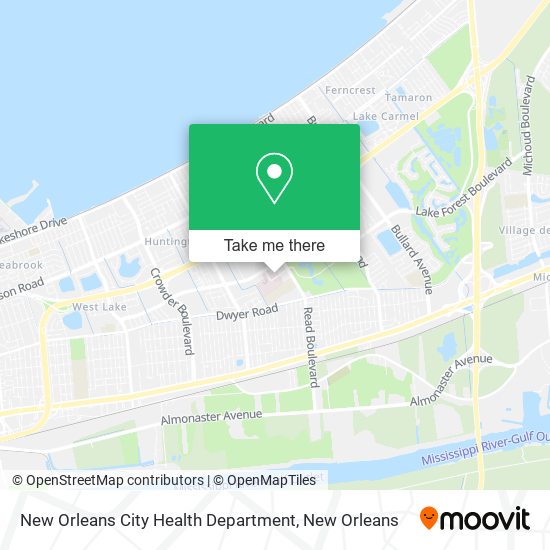 Mapa de New Orleans City Health Department