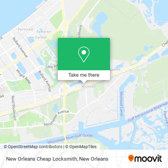 New Orleans Cheap Locksmith map