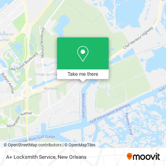 A+ Locksmith Service map