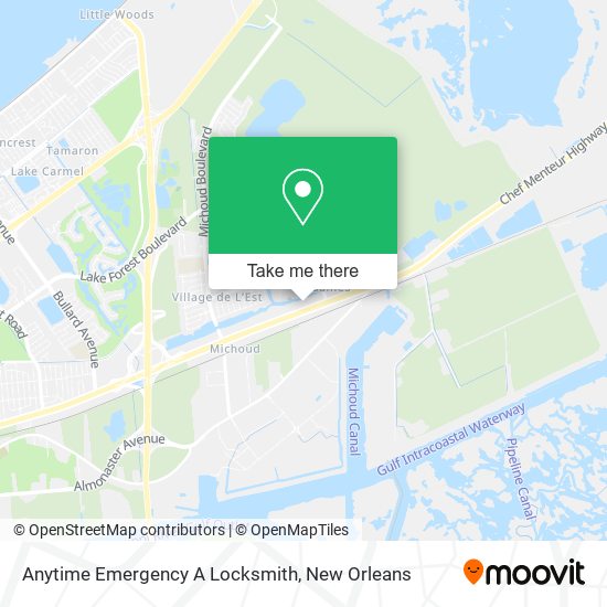 Anytime Emergency A Locksmith map