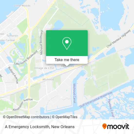 A Emergency Locksmith map