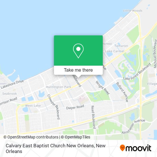 Mapa de Calvary East Baptist Church New Orleans