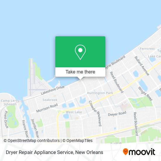 Dryer Repair Appliance Service map