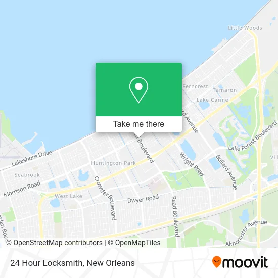 24 Hour Locksmith map