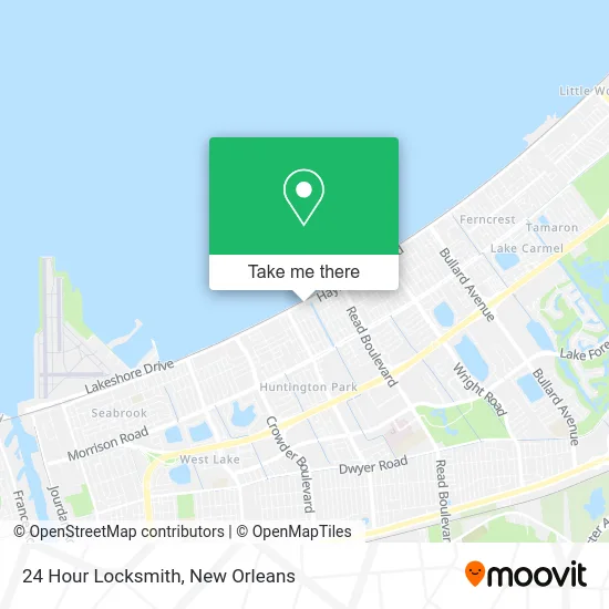 24 Hour Locksmith map