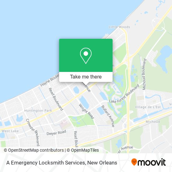 A Emergency Locksmith Services map