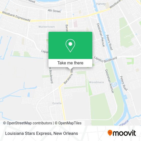 Louisiana Stars Express map