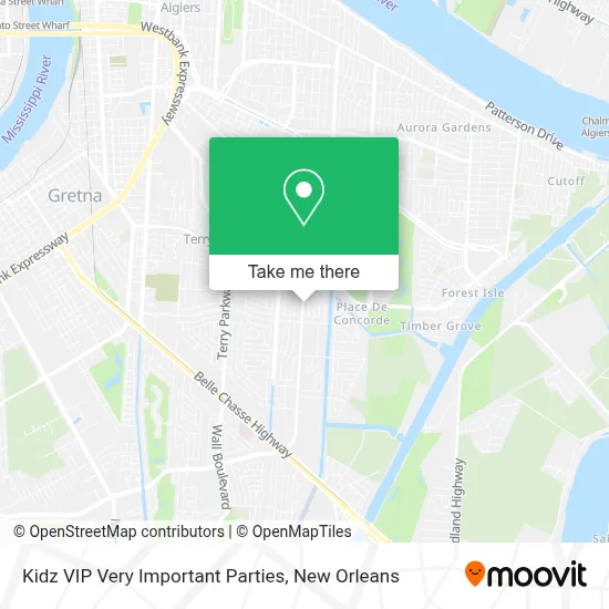 Kidz VIP Very Important Parties map