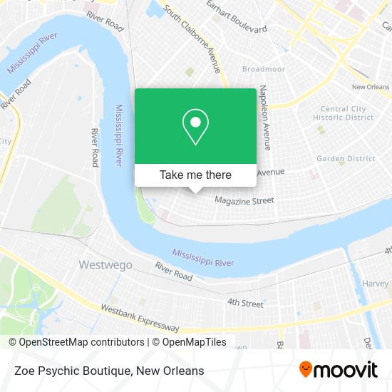 Zoe Psychic Boutique map