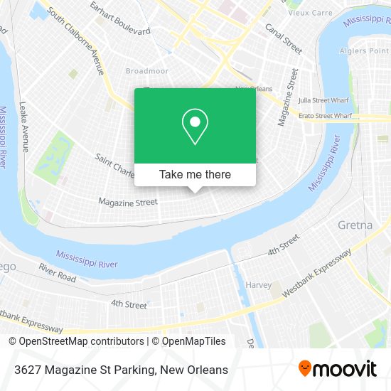 Mapa de 3627 Magazine St Parking