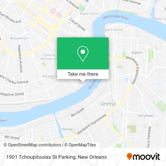 Mapa de 1901 Tchoupitoulas St Parking
