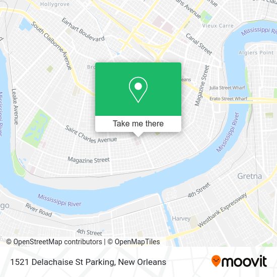 Mapa de 1521 Delachaise St Parking