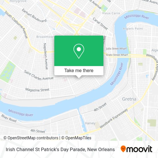 Irish Channel St Patrick's Day Parade map