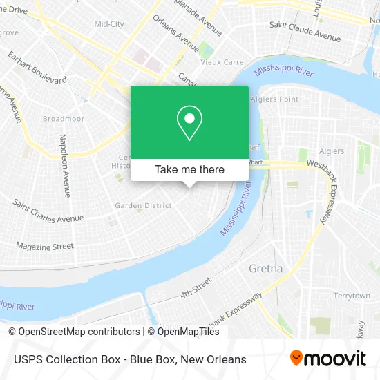 USPS Collection Box - Blue Box map