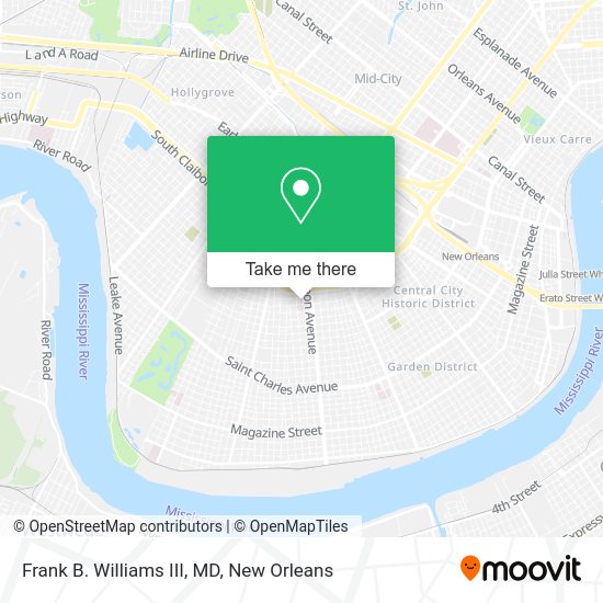 Frank B. Williams III, MD map