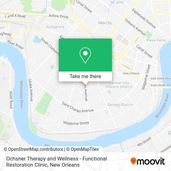 Ochsner Therapy and Wellness - Functional Restoration Clinic map