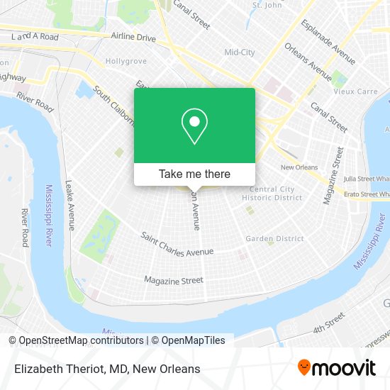 Elizabeth Theriot, MD map