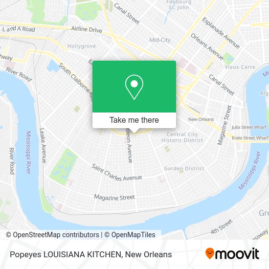 Popeyes LOUISIANA KITCHEN map