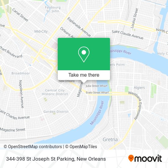 344-398 St Joseph St Parking map