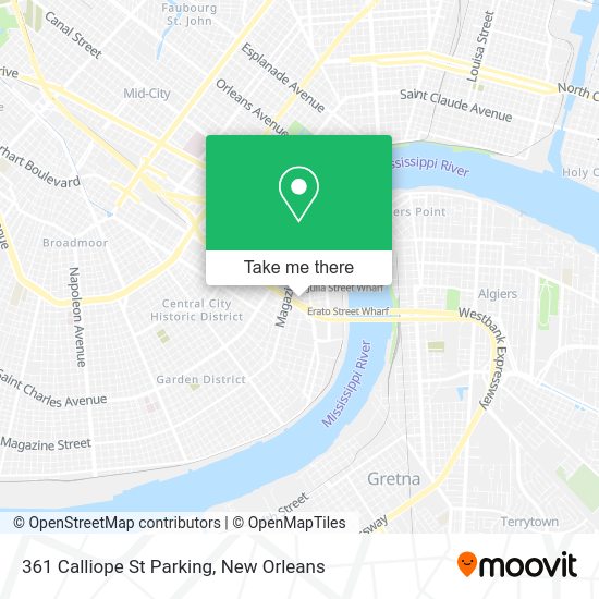 361 Calliope St Parking map