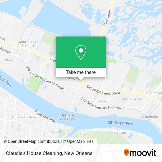Claudia's House Cleaning map