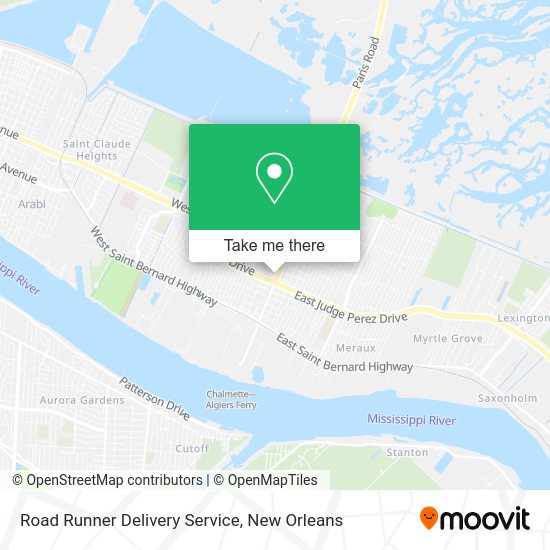 Mapa de Road Runner Delivery Service