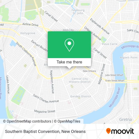 Mapa de Southern Baptist Convention
