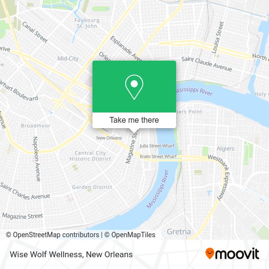 Wise Wolf Wellness map