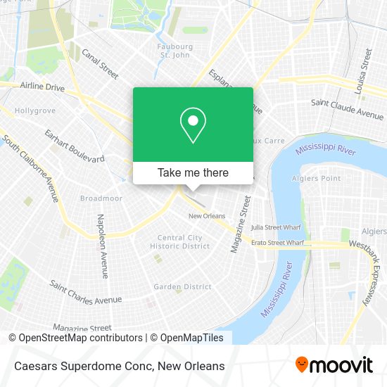 Mapa de Caesars Superdome Conc
