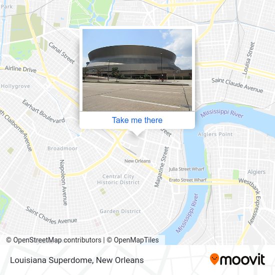 Mapa de Louisiana Superdome