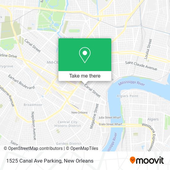 Mapa de 1525 Canal Ave Parking