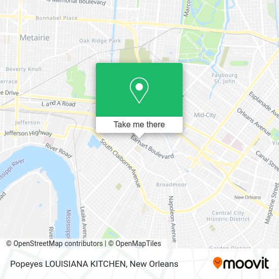 Popeyes LOUISIANA KITCHEN map