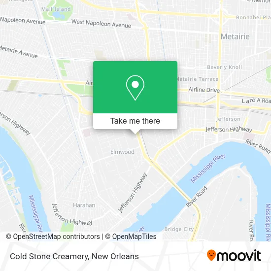 COLD STONE CREAMERY map