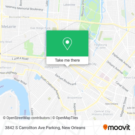 Mapa de 3842 S Carrollton Ave Parking