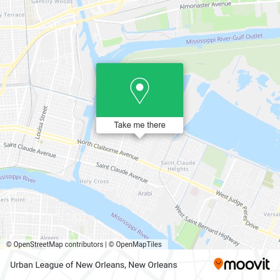 Urban League of New Orleans map