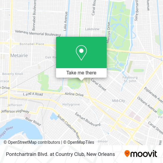 Pontchartrain Blvd. at Country Club map