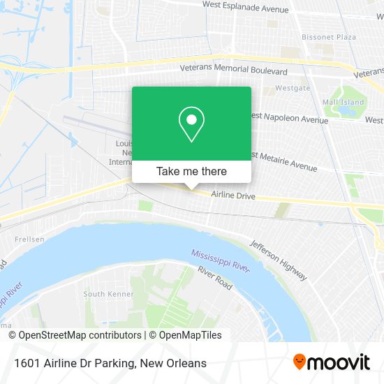 Mapa de 1601 Airline Dr Parking