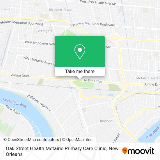 Oak Street Health Metairie Primary Care Clinic map