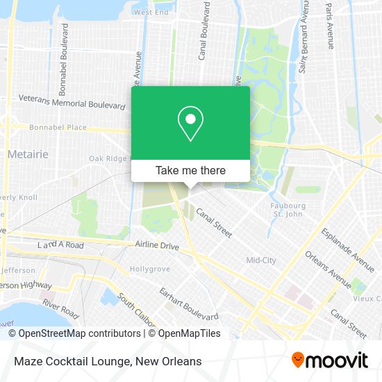 Maze Cocktail Lounge map
