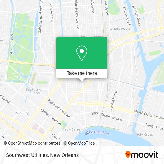Southwest Utilities map
