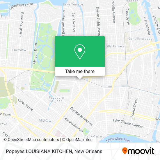Popeyes LOUISIANA KITCHEN map